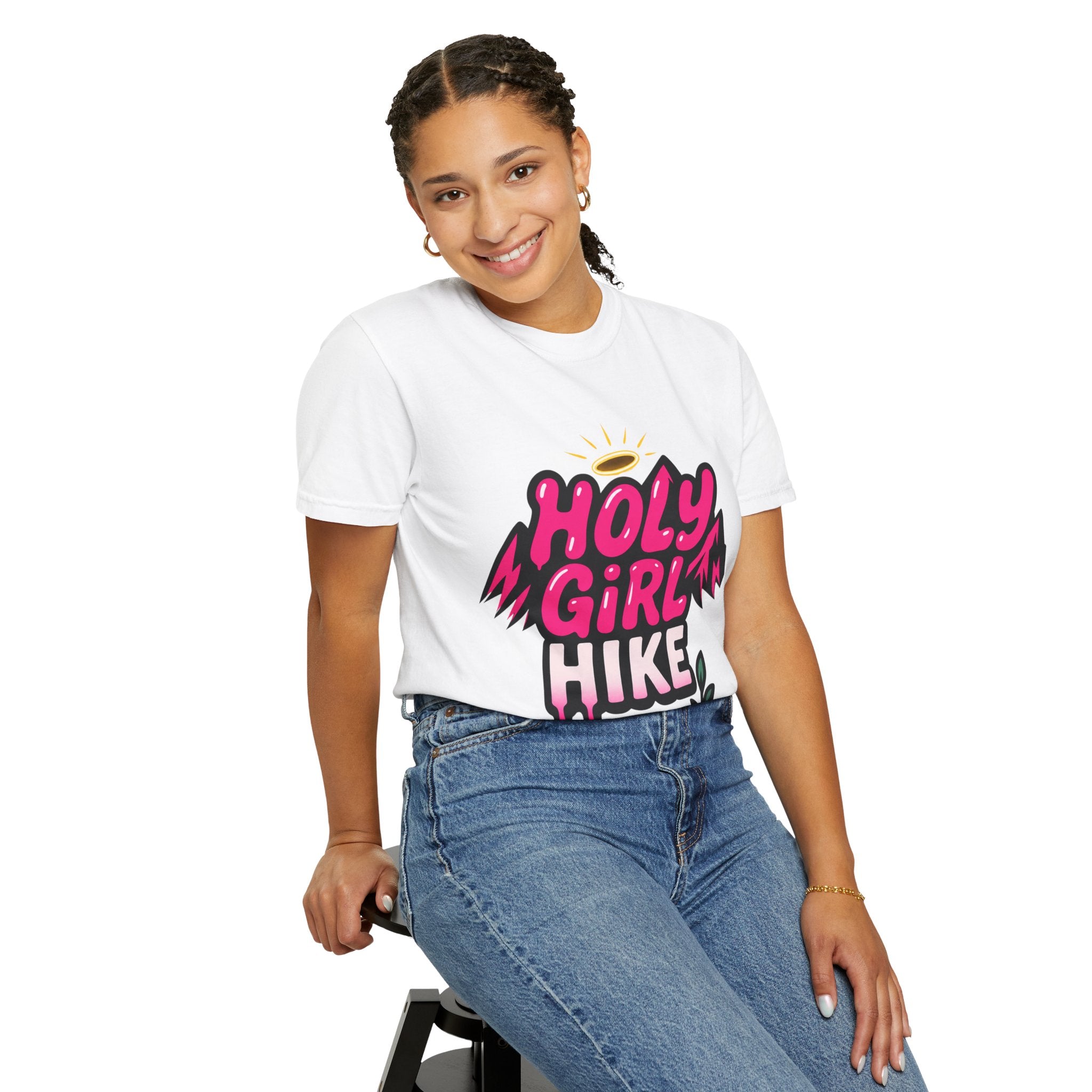 Holy Girl Hike T-Shirt — Faith, Steps, Strength Inspirational Hiking Tee